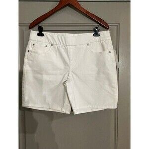 new directions weekend pull on 5 pocket white stretch shorts Sz 12 NWT
